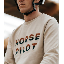 Sweat-shirt Horse Pilot Team homme Sable Beige