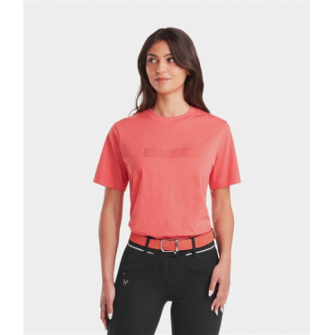 T-shirt Horse Pilot femme Team Rose coral