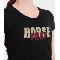 T-shirt Horse Pilot Team femme Sable Beige T-shirt Horse Pilot Team femme Sable Beige