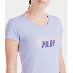 T-shirt Horse Pilot Team femme Lavende Violet
