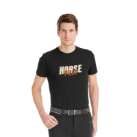 T-shirt Horse Pilot Team heren Zwart
