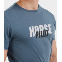T-shirt Horse Pilot Team heren Zwart