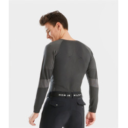 T-shirt Optimax Horse Pilot homme Iron Gris