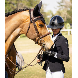 Wedstrijdjas Aeromade Horse Pilot dames Zwart zilveren logo