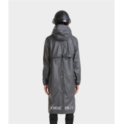 Lange waterdichte Raintech jas Horse Pilot dames Ijzer Grijs