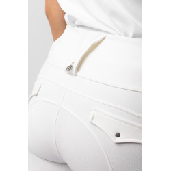 Pantalon d'équitation B Vertigo hybride compression Chiara femme Blanc
