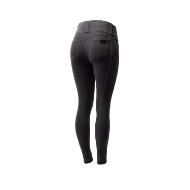 Pantalon Horze Carolyn denim fullgrip femme Noir Pantalon Horze Carolyn denim fullgrip femme Noir