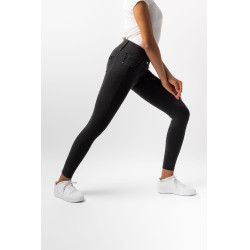 Pantalon Horze Carolyn denim fullgrip femme Noir Pantalon Horze Carolyn denim fullgrip femme Noir