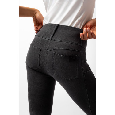 Pantalon Horze Carolyn denim fullgrip femme Noir Pantalon Horze Carolyn denim fullgrip femme Noir