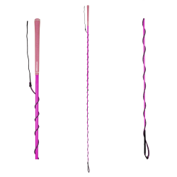 Waldhausen telescopische longeerzweep met golfhandvat Roze neon
