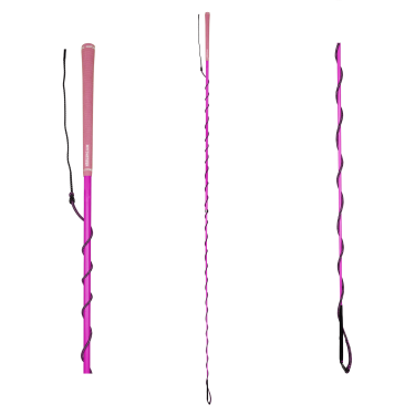 Waldhausen telescopische longeerzweep met golfhandvat Roze neon