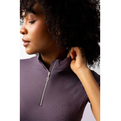 Trainingsshirt Horze Mina dames Zwart pruim