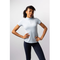 Horze Joie trainings-T-shirt met korte mouwen voor kinderen Grijs dageraad blauw