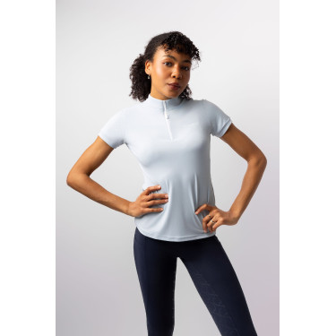 Horze Joie trainings-T-shirt met korte mouwen voor kinderen Grijs dageraad blauw