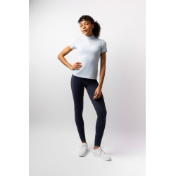 Horze Joie trainings-T-shirt met korte mouwen voor kinderen Grijs dageraad blauw