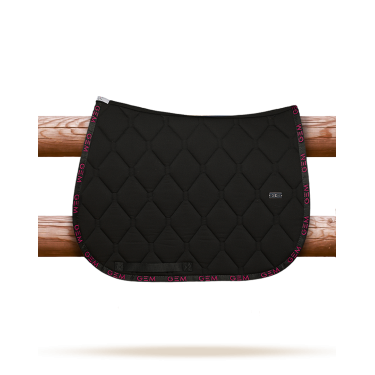 Tapis GEM Love Noir / rose