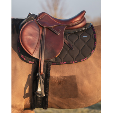 Tapis GEM Love Noir / rose