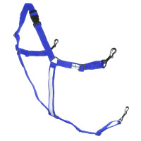 Synthetisch Amerikaans halster pony Finn-Tack Pro Blauw / wit Synthetisch Amerikaans halster pony Finn-Tack Pro Blauw / wit