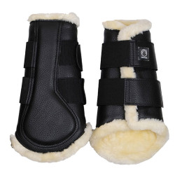 Guêtres Montar en cuir PU par 4 Noir