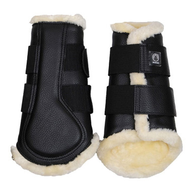 Guêtres Montar en cuir PU par 4 Noir