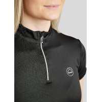Polo de concours Montar Everly crystal logo Curve femme Noir