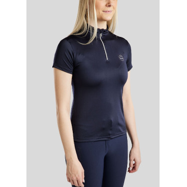 Polo de concours Montar Everly crystal logo Curve femme Marine Bleu marine
