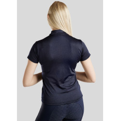 Wedstrijdpolo Montar Everly crystal logo Curve dames Marine Marineblauw Wedstrijdpolo Montar Everly crystal logo Curve dames Marine Marineblauw