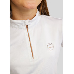 Polo Montar Everly enfant manches courtes rose gold Blanc
