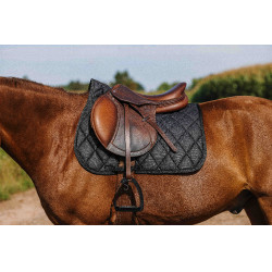 Tapis de selle Riding World School Noir
