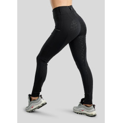 Hybride pull-on legging Montar MoBlair met Gun Metal Crystals full grip dames