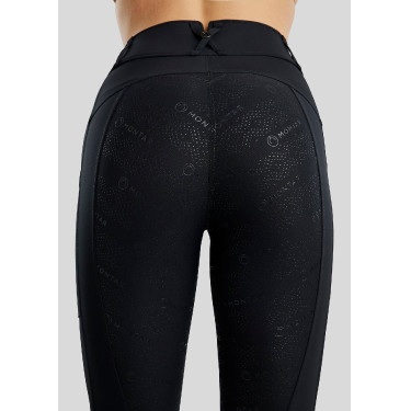 Pantalon Montar MoMichelle Logo gun metal full grip femme Pantalon Montar MoMichelle Logo gun metal full grip femme