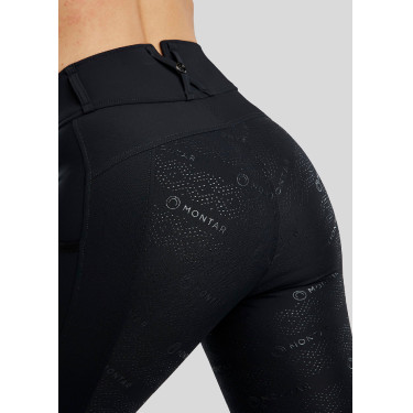 Pantalon Montar MoMichelle Logo gun metal full grip femme Pantalon Montar MoMichelle Logo gun metal full grip femme