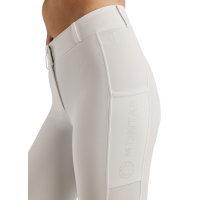 Montar MoElaine broek met laser uitgesneden logo full grip voor dames Wit Montar MoElaine broek met laser uitgesneden logo full grip voor dames Wit