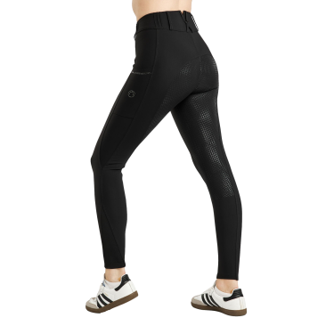 Pantalon Montar MoZuna Refined Pintucks et gun metal crystals full grip femme