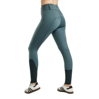 Legging Montar MoStar mesh et bande logo aluminium full grip femme Ardoise foncée