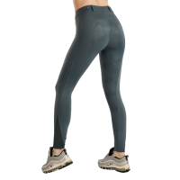 Legging Montar MoZuna Refined Pintucks en gun metal kristallen full grip dames Donkers leisteen Grijs Legging Montar MoZuna Refined Pintucks en gun metal kristallen full grip dames Donkers leisteen Grijs