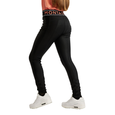 Montar MoAVA VIV legging Elastische tailleband met logo full grip junior Zwart
