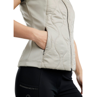 Mouwloze donsjas Hybrid Montar MoMary gun metals crystals dames Zwart