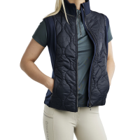 Doudoune sans manches Hybrid Montar MoMary gun metals crystals femme Marine