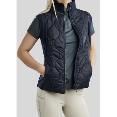 Mouwloze donsjas Hybrid Montar MoMary gun metals crystals dames