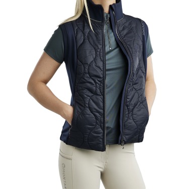 Mouwloze donsjas Hybrid Montar MoMary gun metals crystals dames