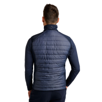 Mouwloze gewatteerde jas Montar Emanuel Quilt dames Marine Marineblauw