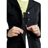 Wedstrijdjas Montar MoKatniss crystal gun metal dames Zwart