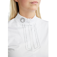 Wedstrijdpolo Montar MoViolet crystal gun metal dames Wit