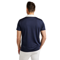 Wedstrijdpolo Montar MoWill gestructureerd dames Marine Marineblauw