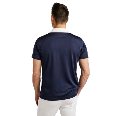 Wedstrijdpolo Montar MoWill gestructureerd dames Marine Marineblauw