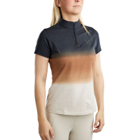 T-shirt d'entrainement Montar manches courtes MoFaith imprimé Dipdye femme Caramel