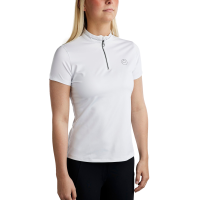 T-shirt manches courtes Montar MoBlair avec crystal gris foncé femme Blanc