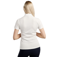 Polo d'entrainement Montar MoCilia raffiné manches courtes Jacquard femme Blanc Polo d'entrainement Montar MoCilia raffiné manches courtes Jacquard femme Blanc