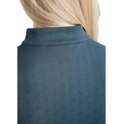 Montar MoCilia verfijnd trainingspolo met korte mouwen Jacquard dames Donkers leisteen Grijs